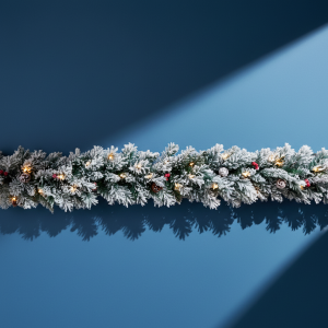 Boa Navideña Decoración 30 Leds Nieve