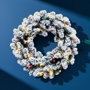 Corona de Navidad Decoración 20 Leds Nieve