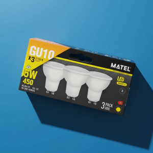 Pack 3 Bombillas GU10 5W LED